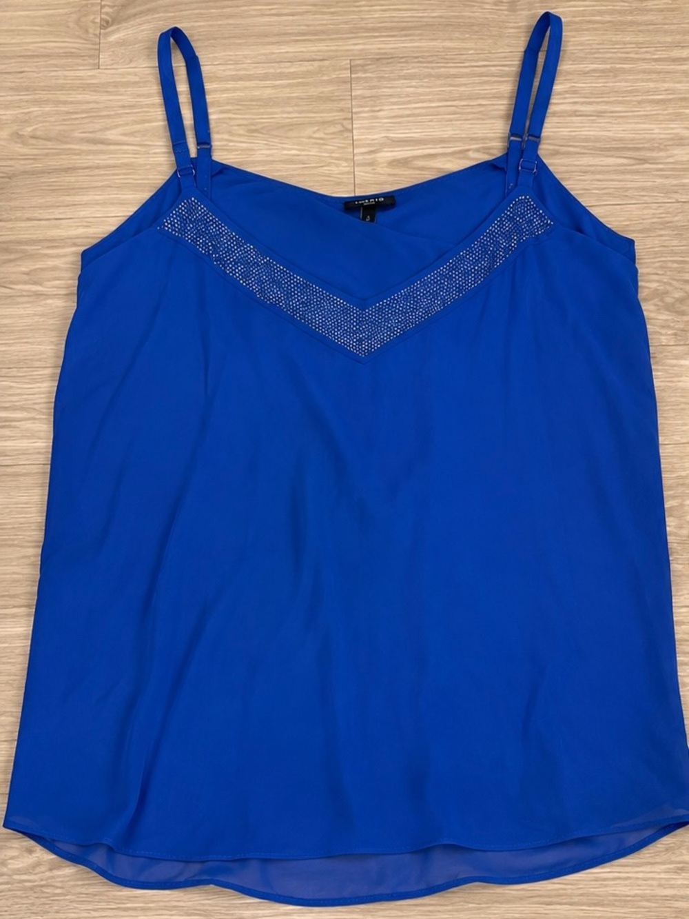 Torrid Sophie Cobalt Blue Rhinestone V Neck Cami Size 2